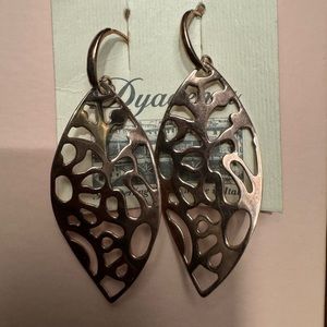 New! Dyadema Rose Gold Plated Sterling Silver Drop Earrings